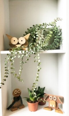 Små sjove dyr i resttræ